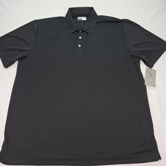 PGA Tour Other - PGA Tour Airflux Mesh Polo Shirt Mens XXL Black Short‎ Sleeve Golf Top New